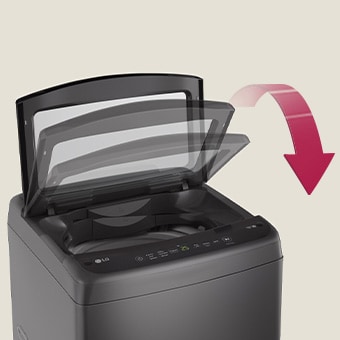  The washing machine cover is showing open	